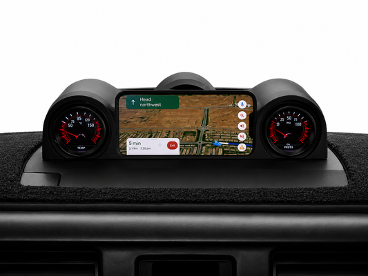 Toyota FJ Cruiser dual gauge and charging console by VNTR WORKS