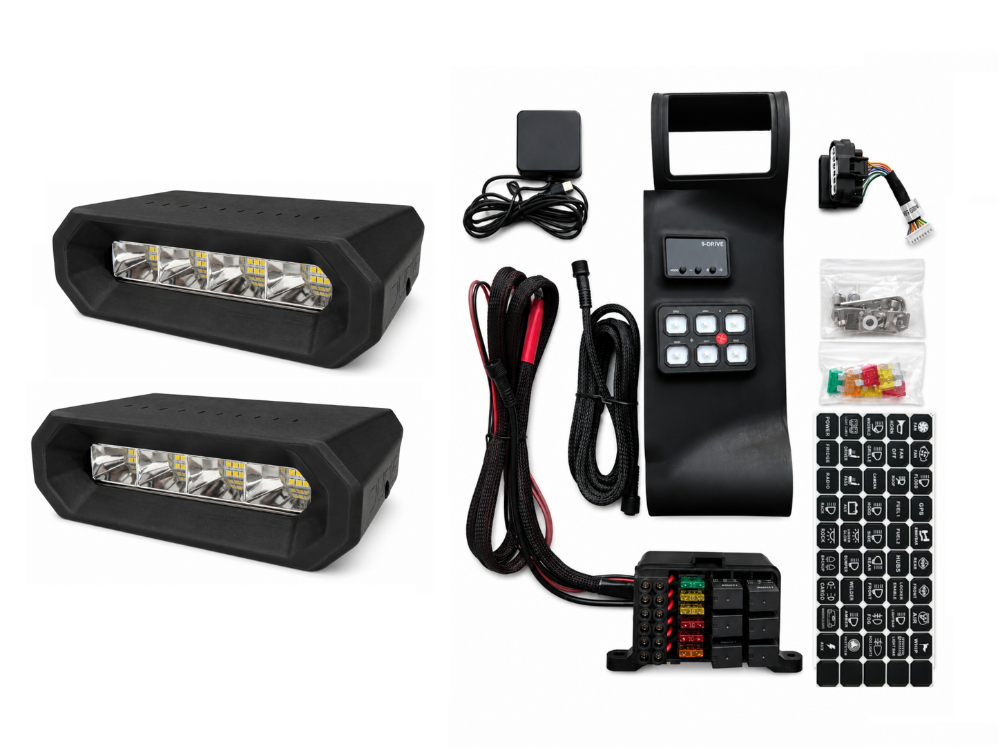 Toyota FJ Cruiser hood light and utility vent bundle by VNTR WORKS