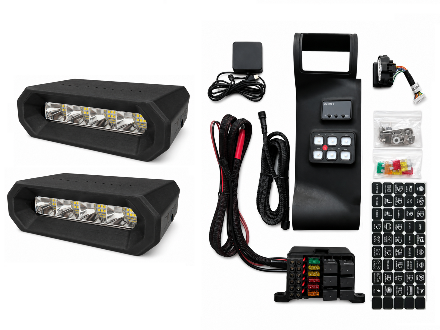 Toyota FJ Cruiser OEM+ integration bundle with hood lights and utility vent system